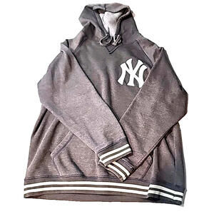 New York Yankees Men’s Gray Hoodie Sweatshirt Sweater Stitches Size XXL